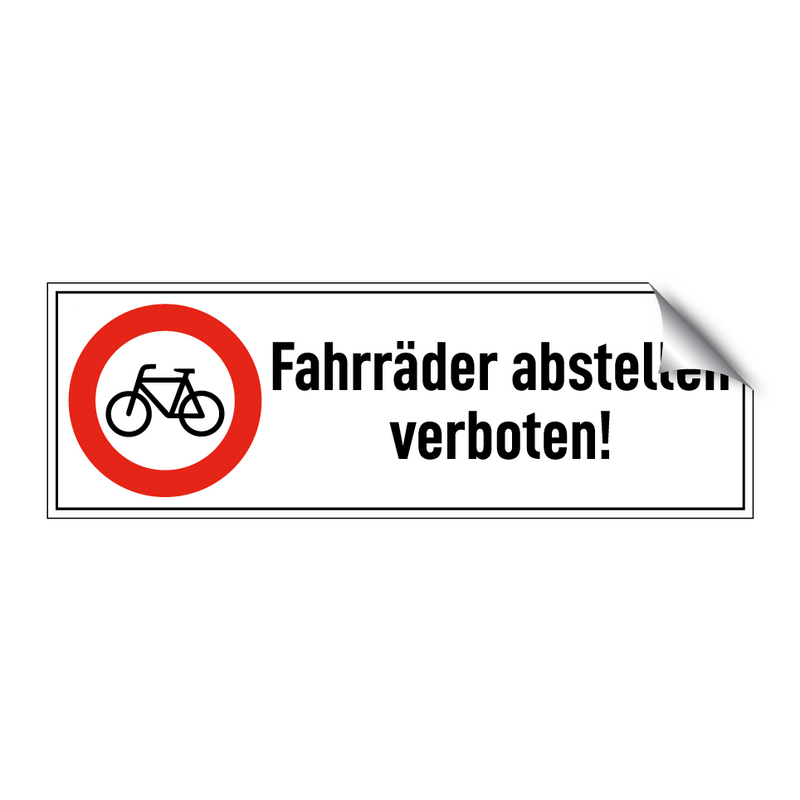 Fahrräder abstellen verboten!