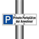 Private Parkplätze der Anwohner