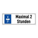 Maximal 2 Stunden