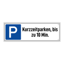Kurzzeitparken, bis zu 10 Min.