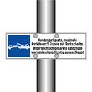 Kundenparkplatz, maximale Parkdauer: 1 Stunde mit Parkscheibe. Widerrechtlich geparkte Fahrzeuge werden kostenpflichtig abgeschleppt