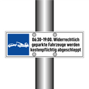 06:30-19:00. Widerrechtlich geparkte Fahrzeuge werden kostenpflichtig abgeschleppt