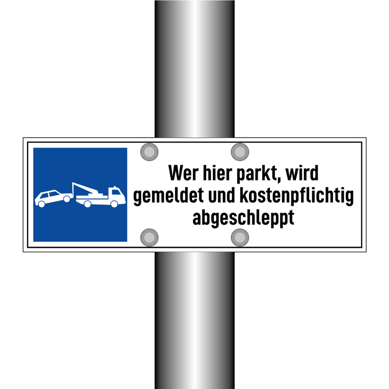 Wer hier parkt, wird gemeldet und kostenpflichtig abgeschleppt