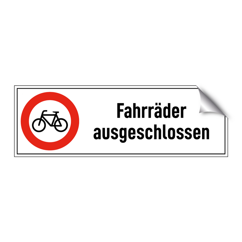 Fahrräder ausgeschlossen