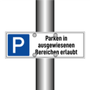 Parken in ausgewiesenen Bereichen erlaubt