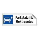 Parkplatz für Elektroautos
