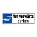 Nur vorwärts parken