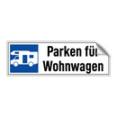 Parken für Wohnwagen