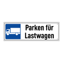 Parken für Lastwagen
