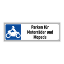 Parken für Motorräder und Mopeds