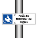 Parken für Motorräder und Mopeds