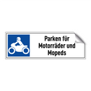 Parken für Motorräder und Mopeds