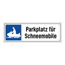 Parkplatz für Schneemobile