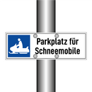 Parkplatz für Schneemobile