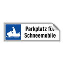 Parkplatz für Schneemobile