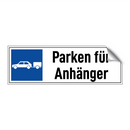 Parken für Anhänger