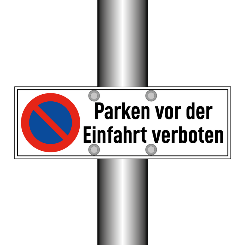 Parken vor der Einfahrt verboten