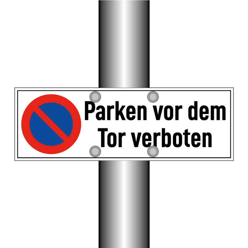 Parken vor dem Tor verboten