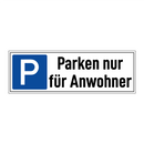 Parken nur für Anwohner