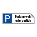 Parkausweis erforderlich