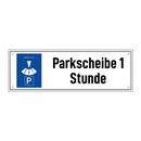 Parkscheibe 1 Stunde