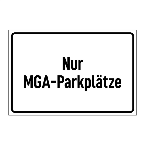 Nur MGA-Parkplätze
