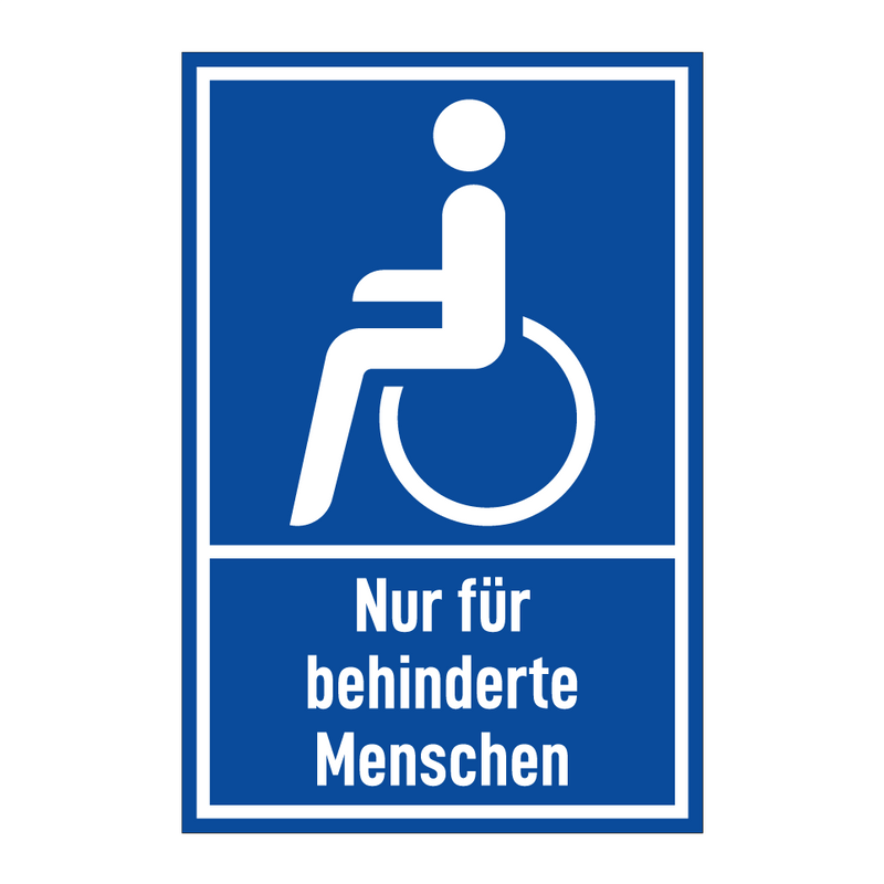 Nur für behinderte Menschen
