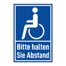 Bitte halten Sie Abstand