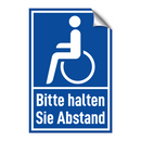 Bitte halten Sie Abstand