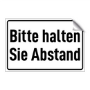 Bitte halten Sie Abstand