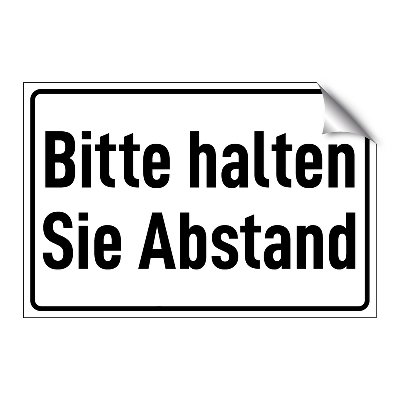 Bitte halten Sie Abstand