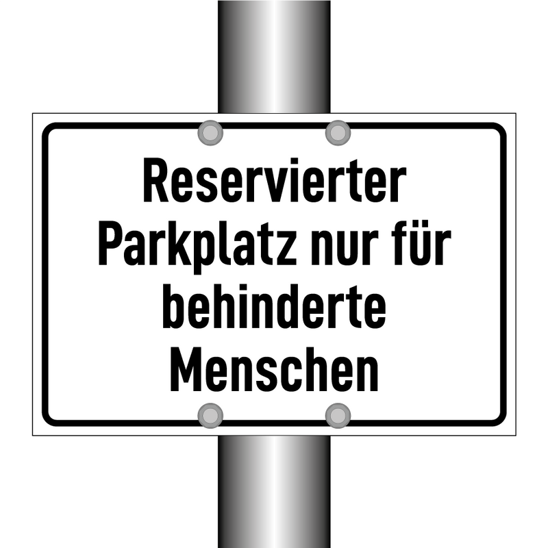 Reservierter Parkplatz nur für behinderte Menschen