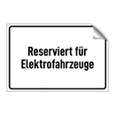 Reserviert für Elektrofahrzeuge