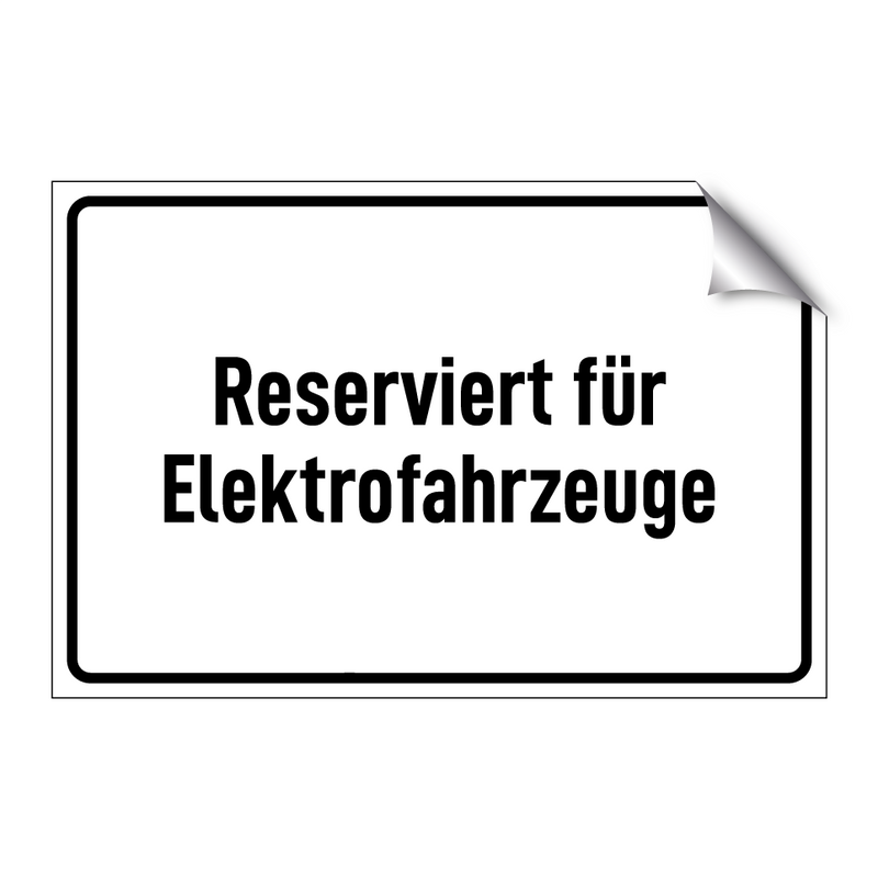 Reserviert für Elektrofahrzeuge