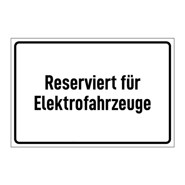 Reserviert für Elektrofahrzeuge