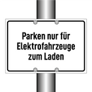 Parken nur für Elektrofahrzeuge zum Laden