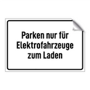 Parken nur für Elektrofahrzeuge zum Laden