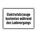 Elektrofahrzeuge kostenlos während des Ladevorgangs
