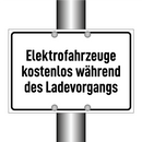 Elektrofahrzeuge kostenlos während des Ladevorgangs