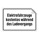 Elektrofahrzeuge kostenlos während des Ladevorgangs