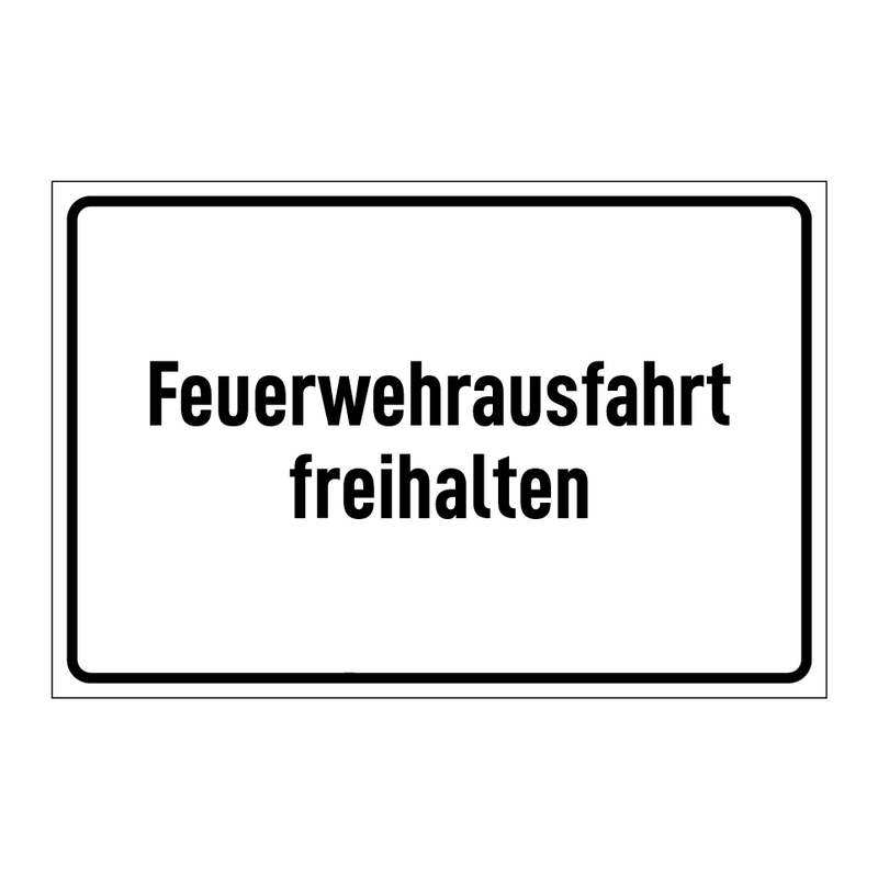 Feuerwehrausfahrt freihalten