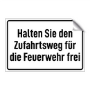 Halten Sie den Zufahrtsweg für die Feuerwehr frei