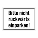 Bitte nicht rückwärts einparken!