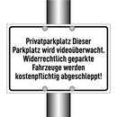 Privatparkplatz Dieser Parkplatz wird videoüberwacht. Widerrechtlich geparkte Fahrzeuge werden kostenpflichtig abgeschleppt!