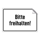 Bitte freihalten!