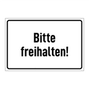 Bitte freihalten!
