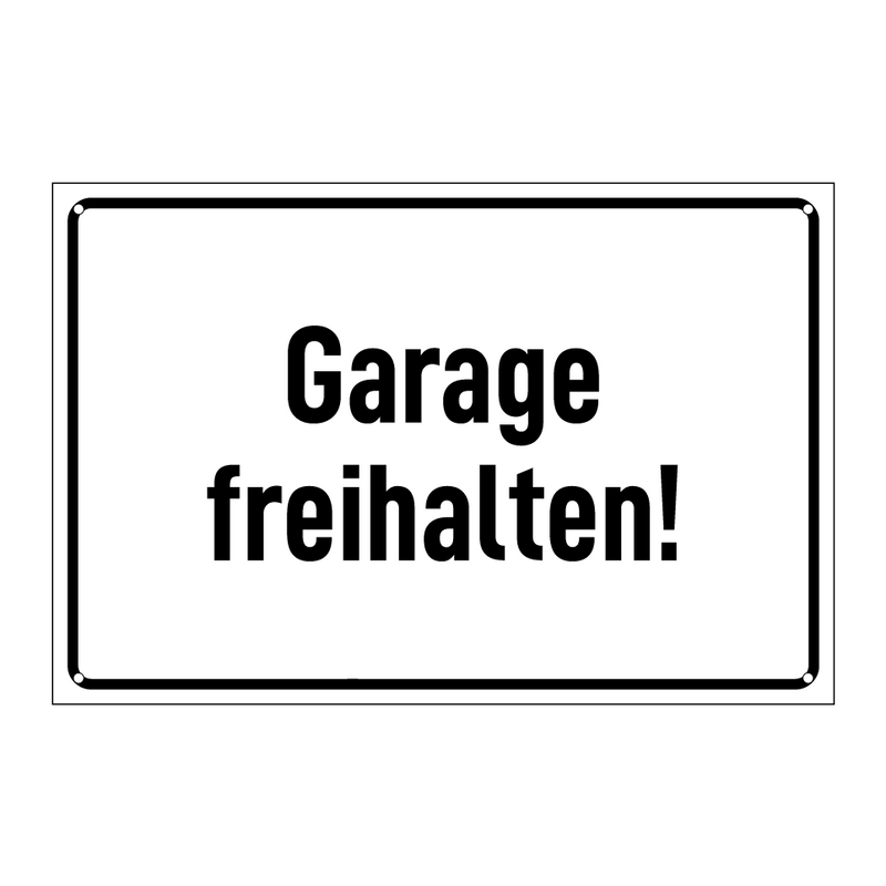 Garage freihalten!