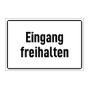 Eingang freihalten
