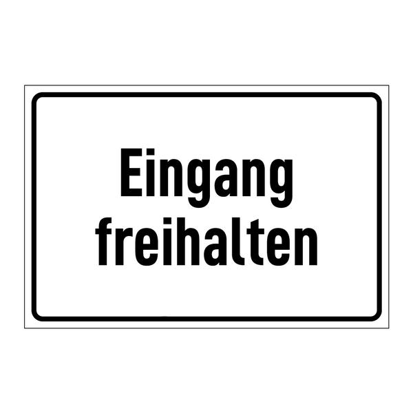 Eingang freihalten