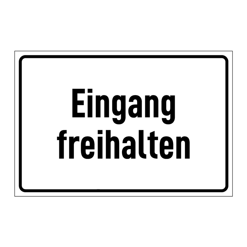 Eingang freihalten